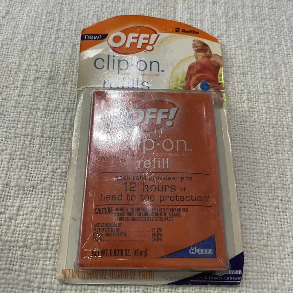 OFF! Clip-On Mosquito Repellent Refills 1 Pack w/2 Refills New Sealed 12‎ hrs